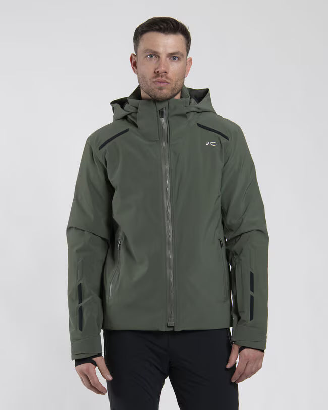 Kjus Men's Cirque Jacket Skijakke Herre - Green Slate/Black