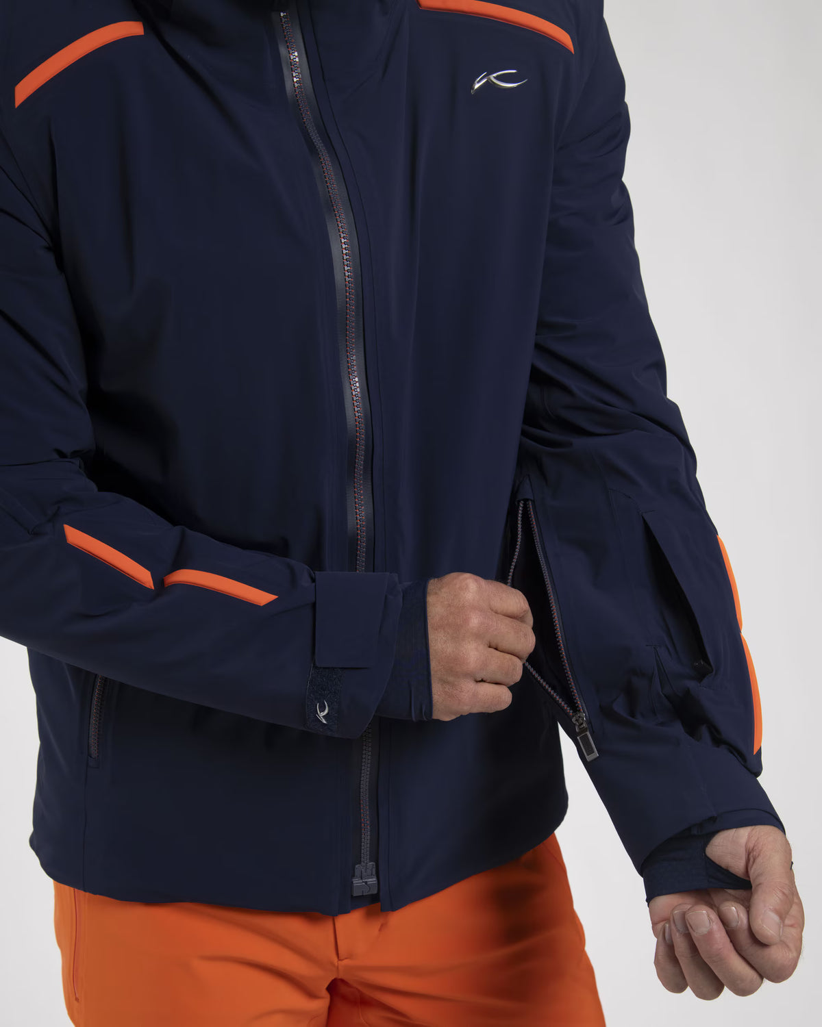Kjus Men's Cirque Jacket Skijakke Herre - KJUS Navy/KJUS Orange - - K01133_K0113305_D01