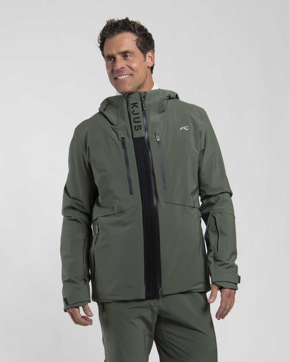 KJUS HexAir Edge Skijakke Herre – Green Slate/Black