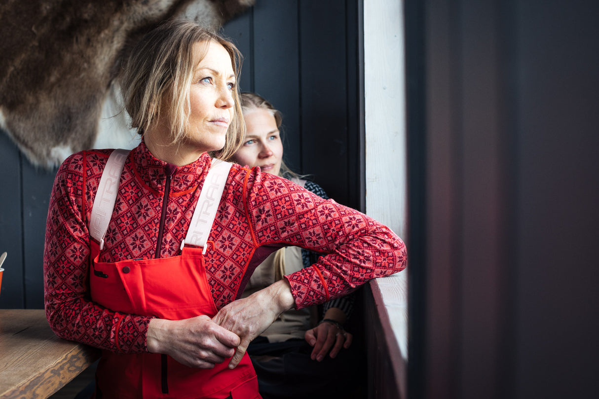 Kari Traa Rose Half Zip Skiundertrøje Dame - Rouge Red -