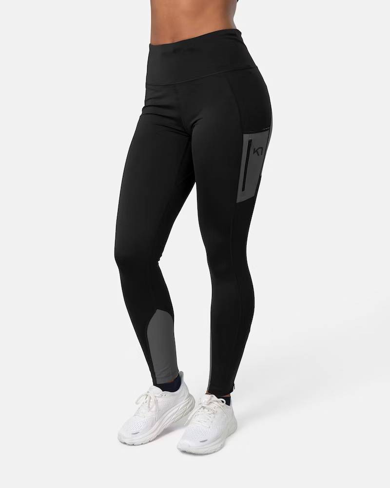 Kari Traa Ane High Waist Tights Dame - Black - Black