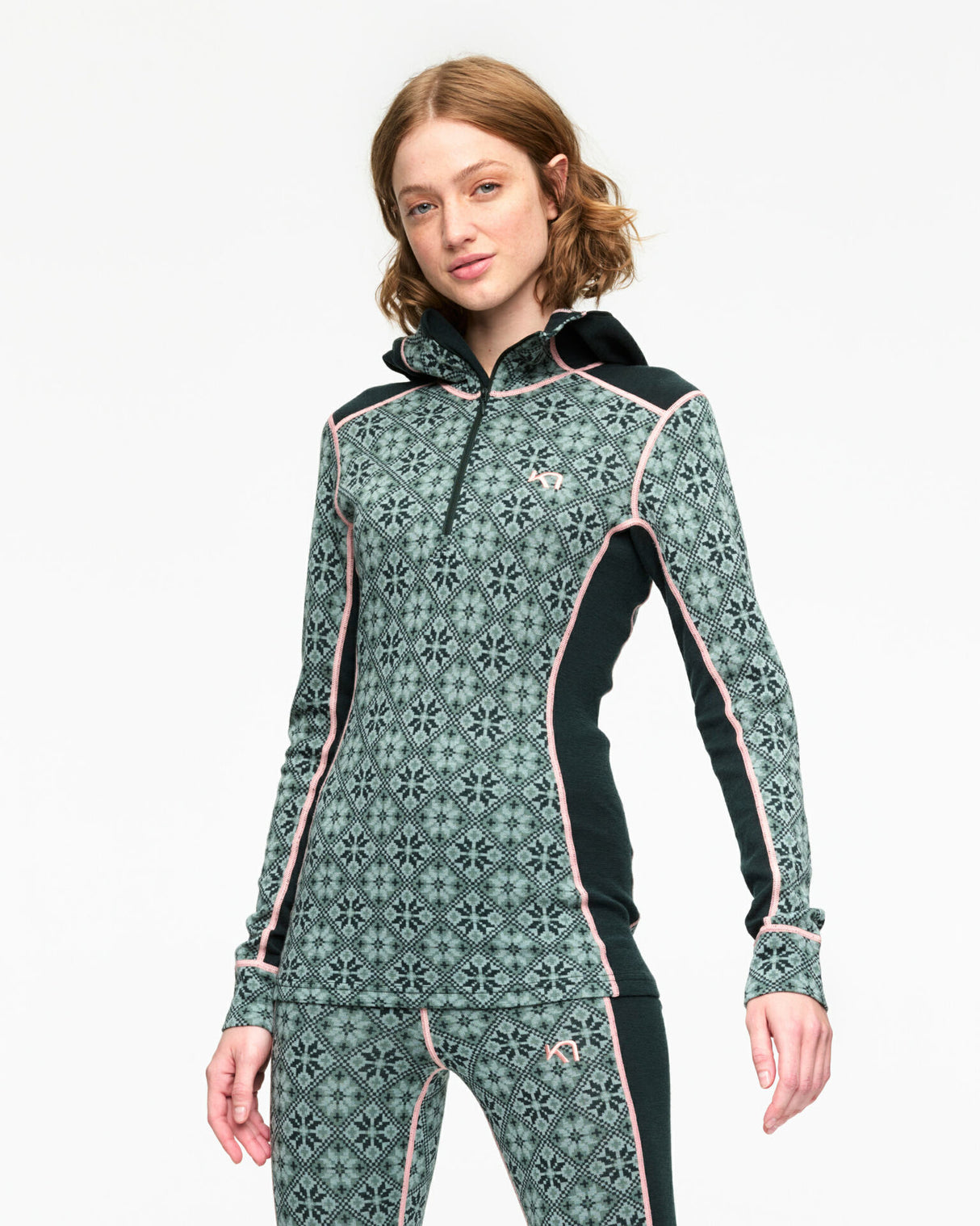 Kari Traa Rose Hoodie Skiundertrøje Dame - Murk Green -