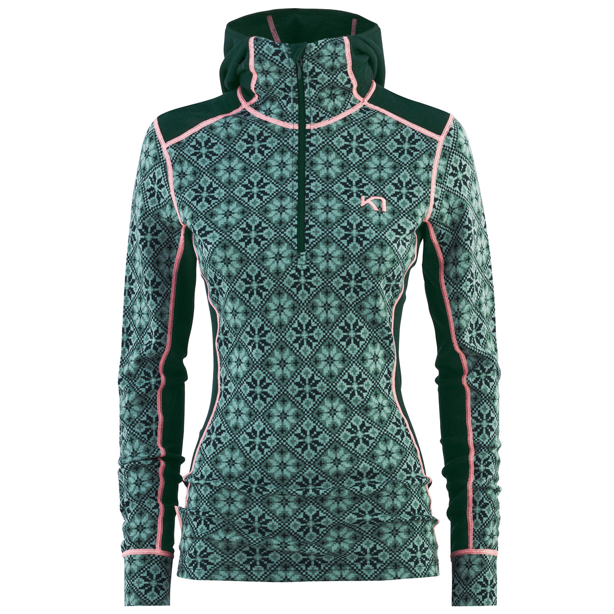 Kari Traa Rose Hoodie Skiundertrøje Dame - Murk Green - Murk Green