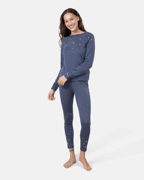 Kari Traa Summer Wool Baselayer Sæt - Moon Blue -
