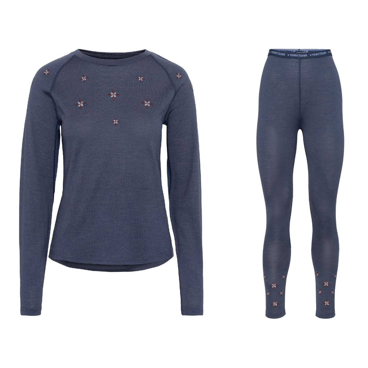 Kari Traa Summer Wool Baselayer Sæt - Moon Blue - XL