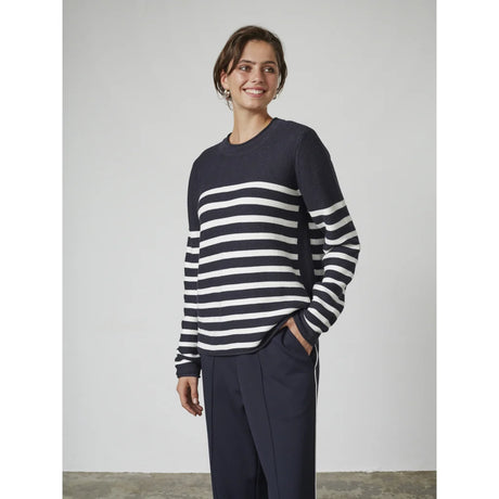 Redgreen Women Kathrine Striktrøje Dame - Ecru Stripe -