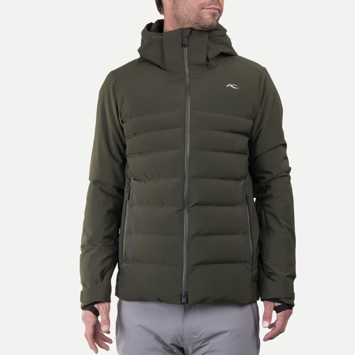 Kjus Men's Green Line Jacket Skijakke Herre - Dark Olive/Dark Olive - Dark Olive Dark Olive