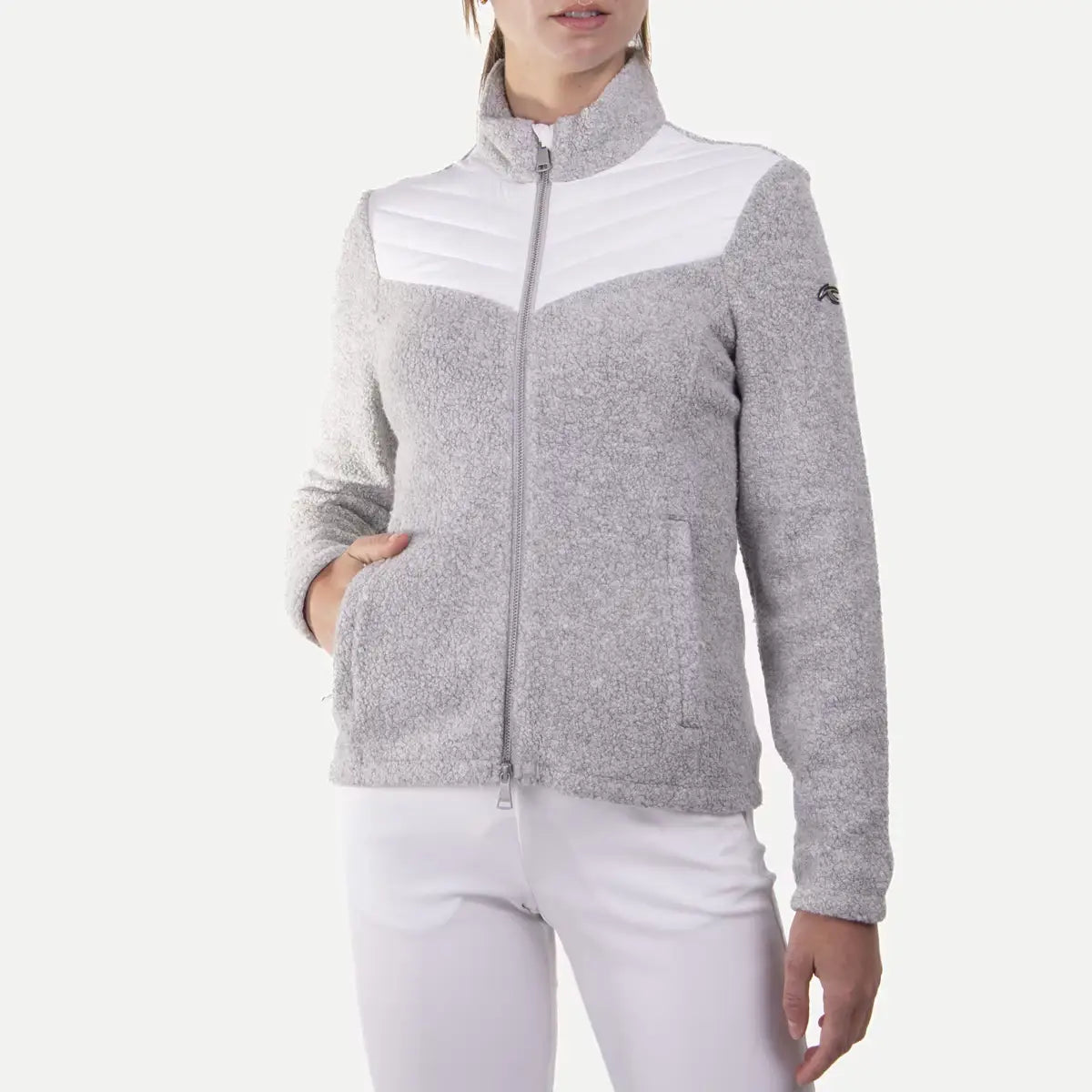 Kjus Women's Alpine Jacket Jakke Dame - Silver Fog White Melange