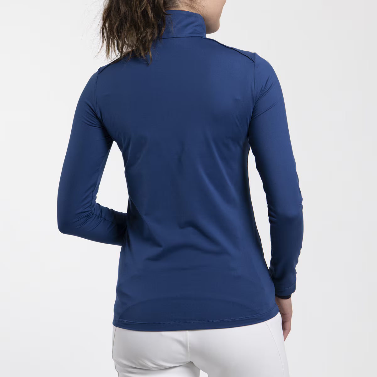 Kjus Women's Feel Midlayer Half-Zip Skiundertrøje Dame - Sapphire/KJUS Navy