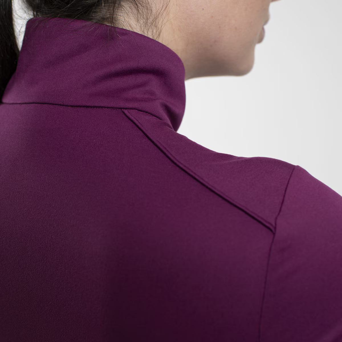 Kjus Women's Feel Midlayer Half-Zip Skiundertrøje Dame - Deep Ruby/Black