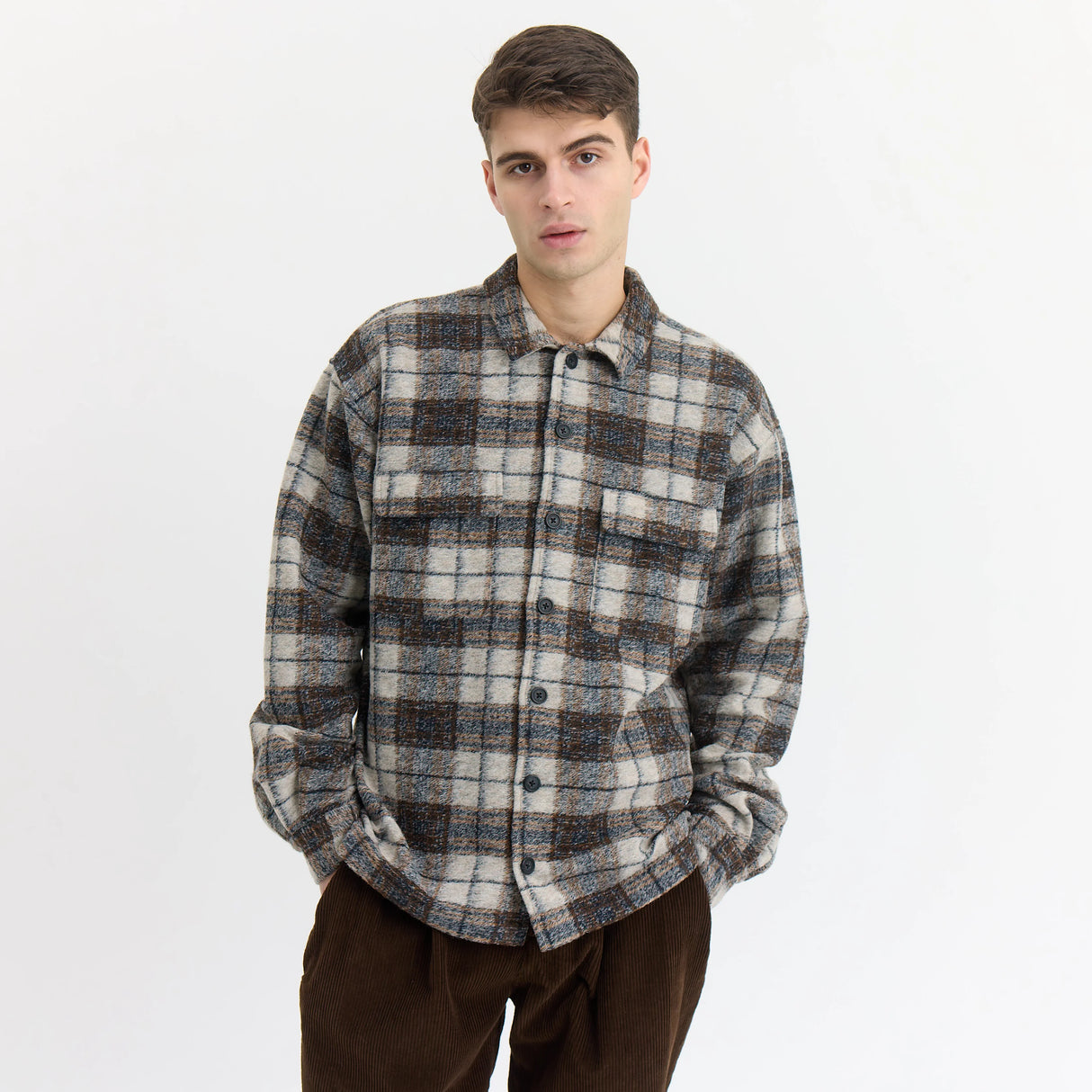 By Garment Makers Lennox Wool Overshirt Timber Skjorte Herre - Sand - Sand