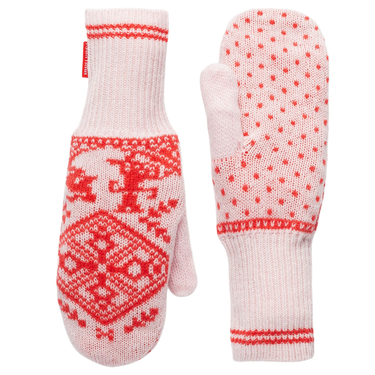 Kari Traa Saga Knit Mittens Dame - Gum - Gum