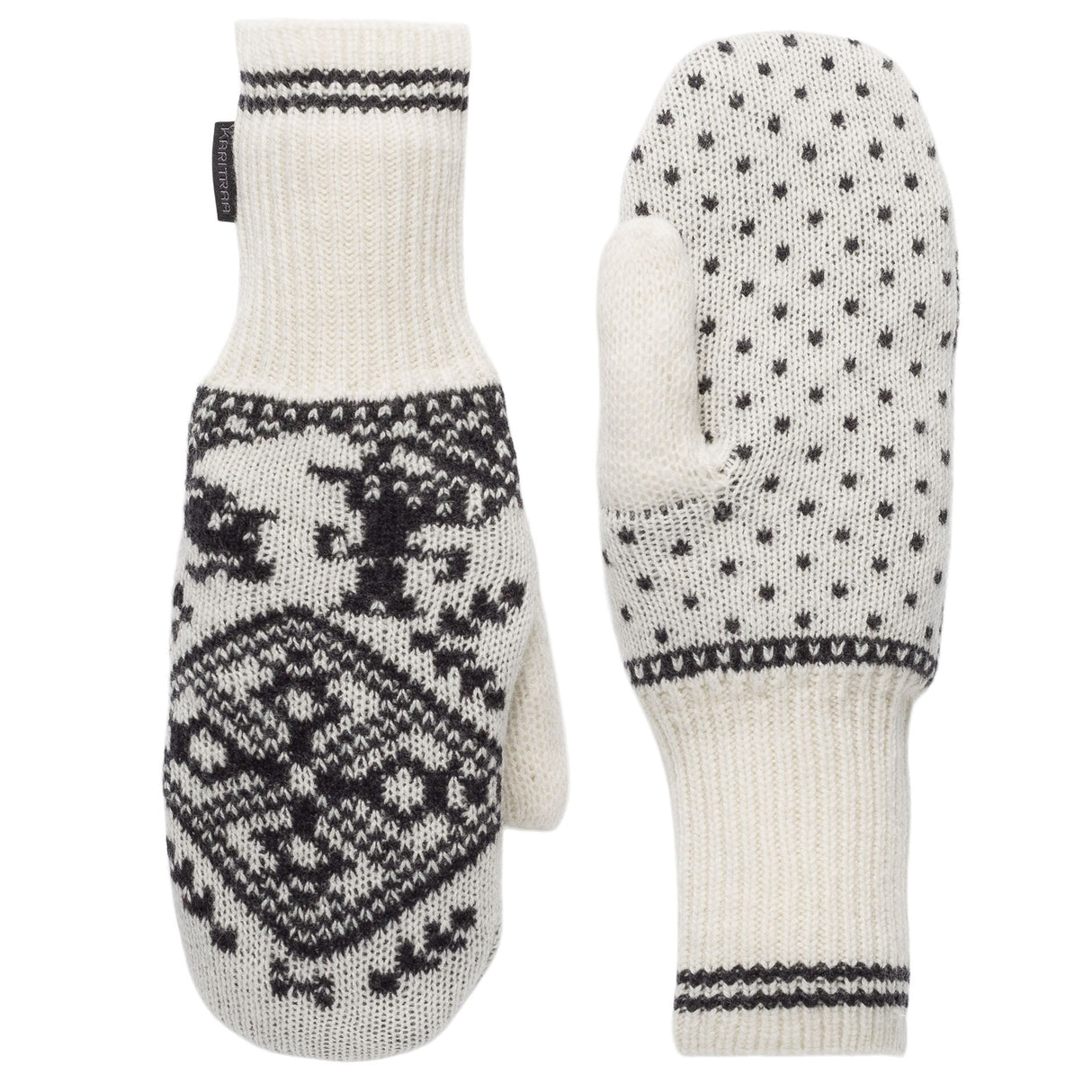 Kari Traa Saga Knit Mittens Dame - Natural White - Natural White