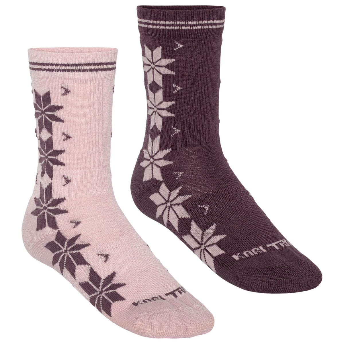 Kari Traa Vinst Wool Socks 2PK Sportssokker Dame - Cocoa Powder