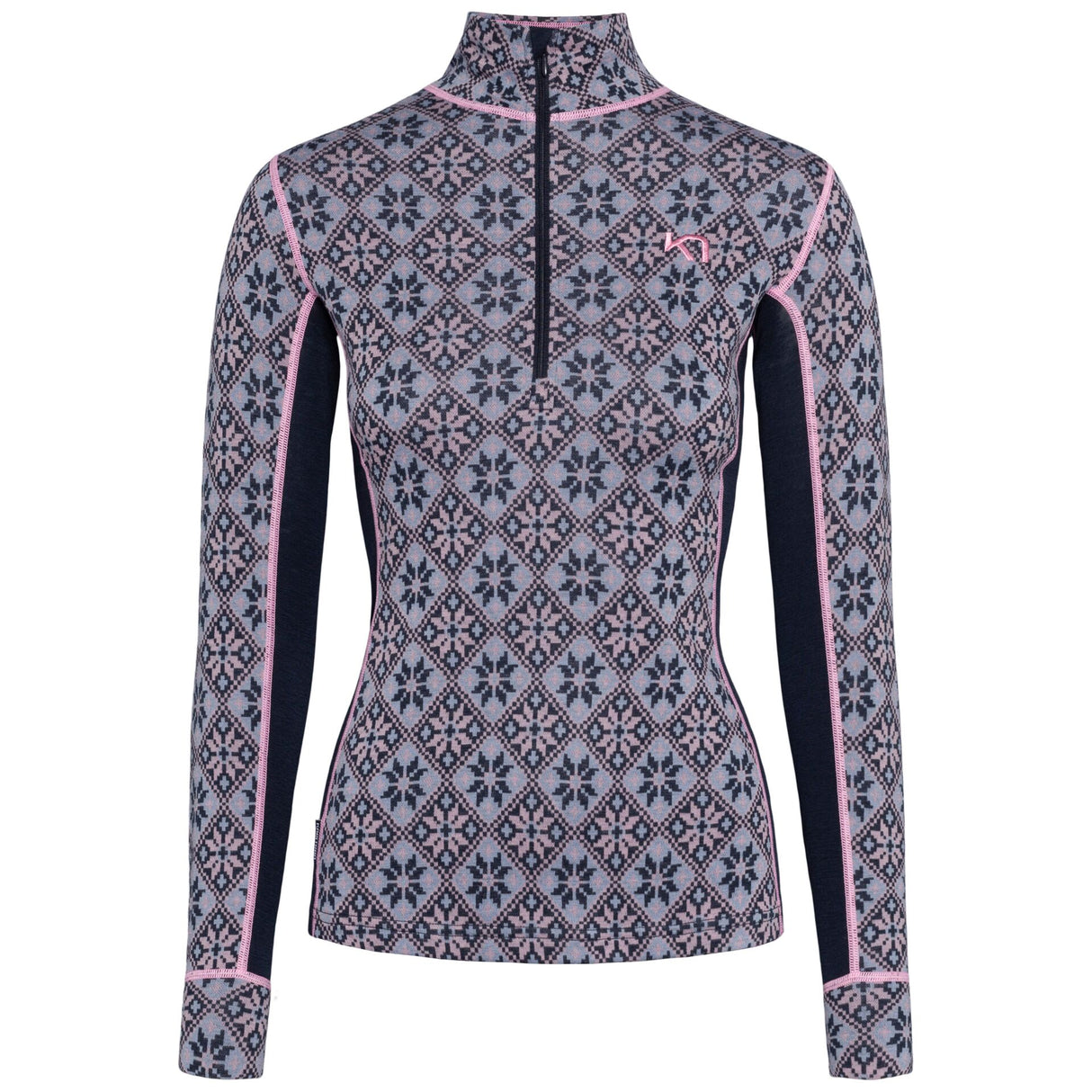Kari Traa Rose Half Zip High Waist Skiundertøj Sæt Dame - Roy Blue -
