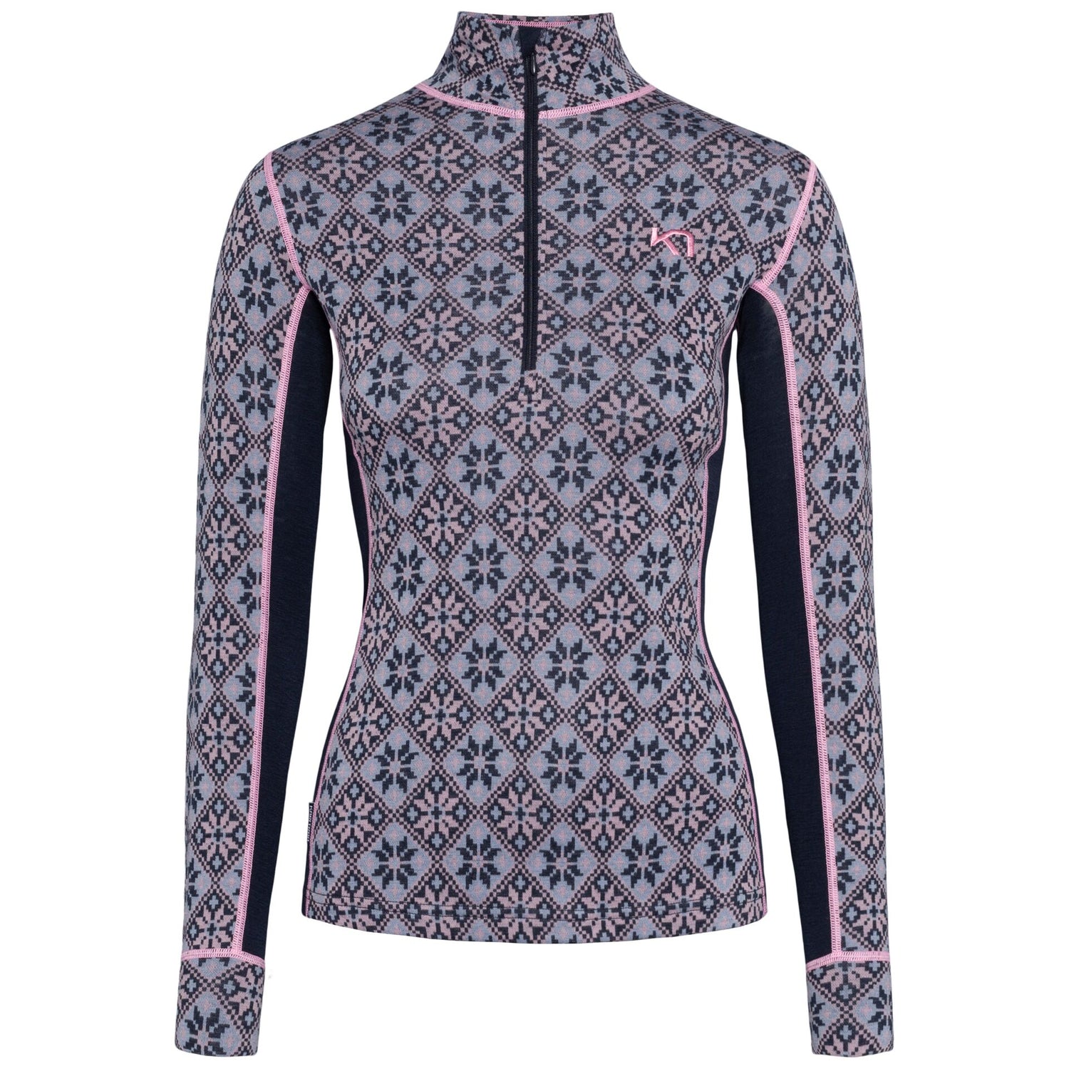 Kari Traa Rose Half Zip High Waist Skiundertøj Sæt Dame - Roy Blue -