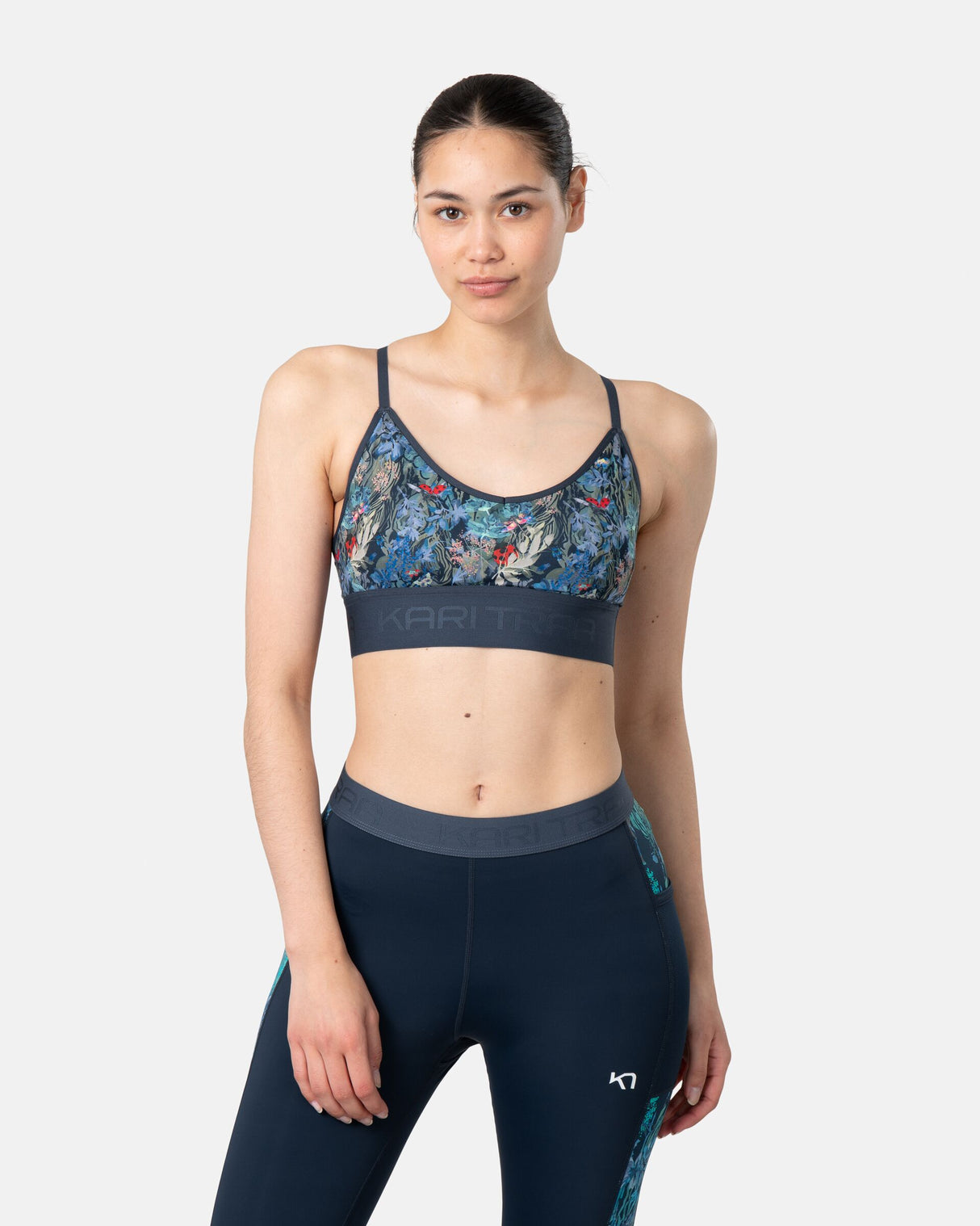 Kari Traa Var Printed Sports-BH - Royal -