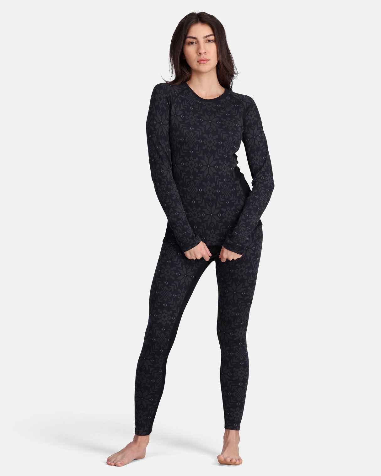 Kari Traa Edith Long Sleeve Skiundertøj Sæt Dame - Black -