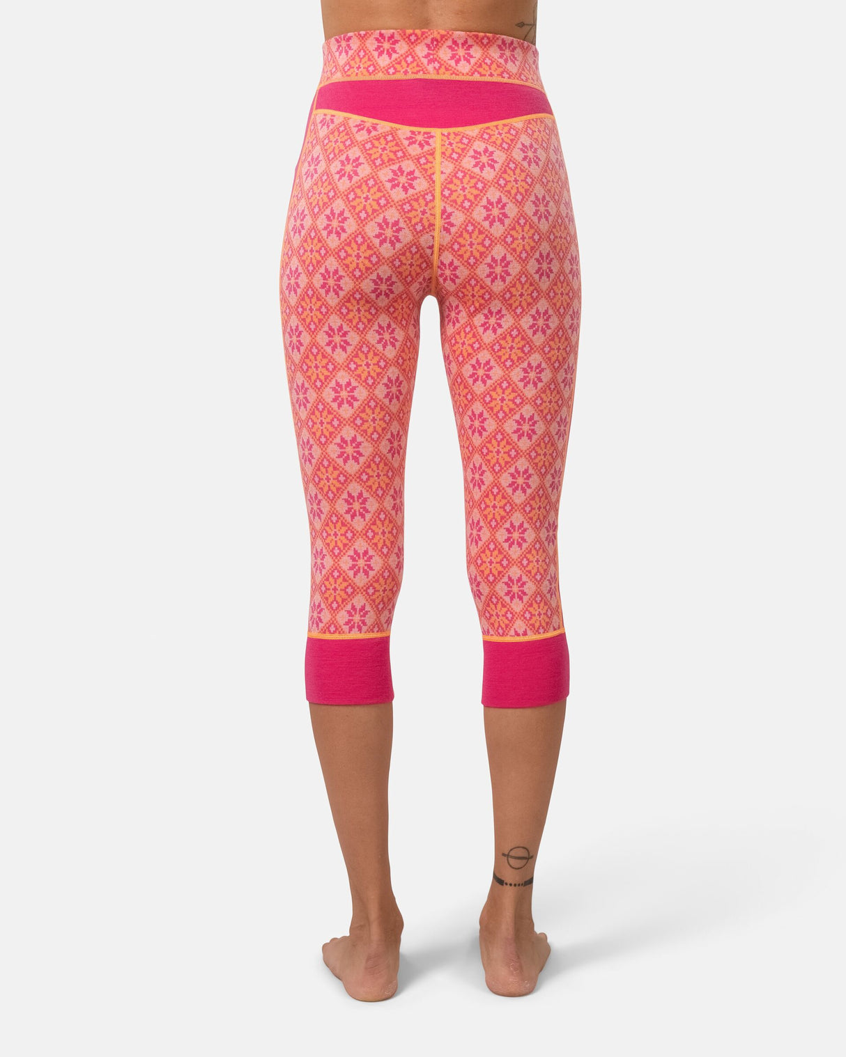 Kari Traa Rose Capri High Waist Pants Skiunderbukser Dame - Berry Pink -