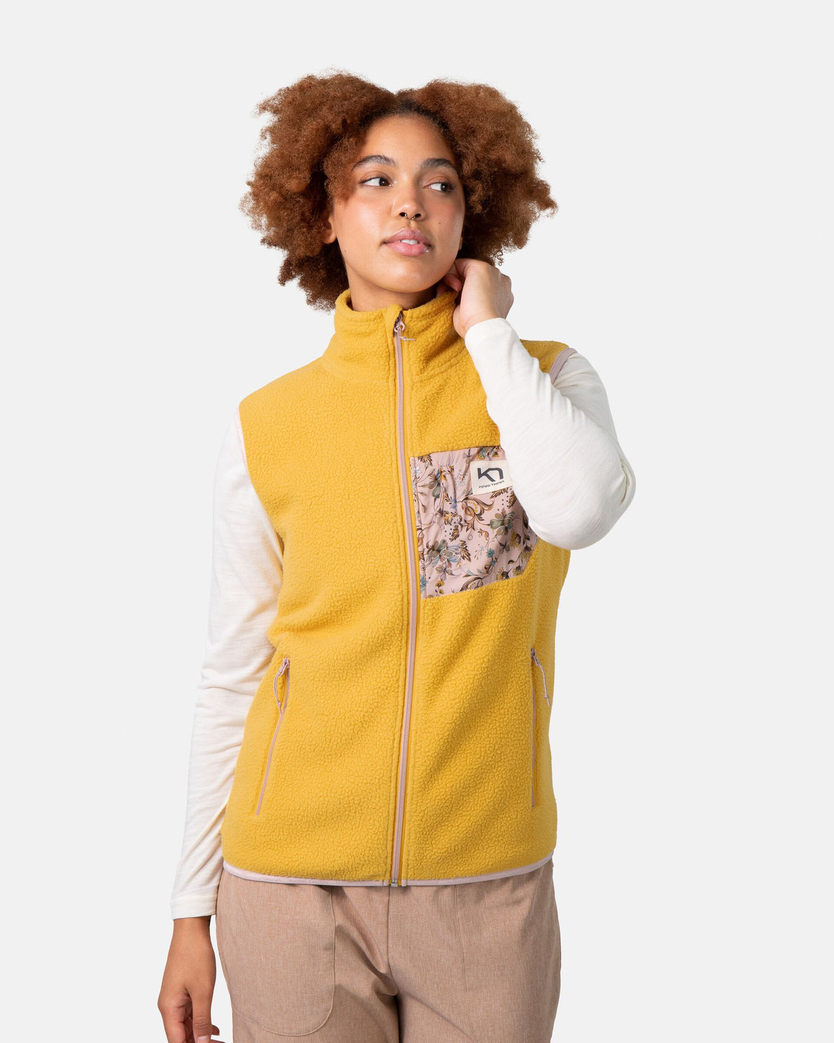 Kari Traa Røthe Fleece Vest Dame - Juice Yellow - Juice Yellow