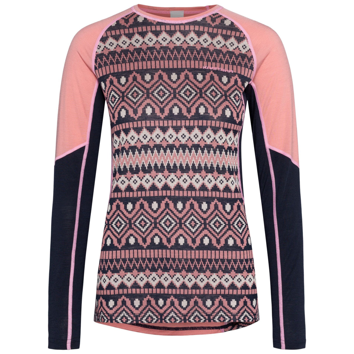 Kari Traa Malia Long Sleeve Skiundertøj Sæt Dame - Pastel Dusty Pink -