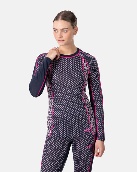 Kari Traa Lekker Long Sleeve Skiundertøj Sæt - Royal -