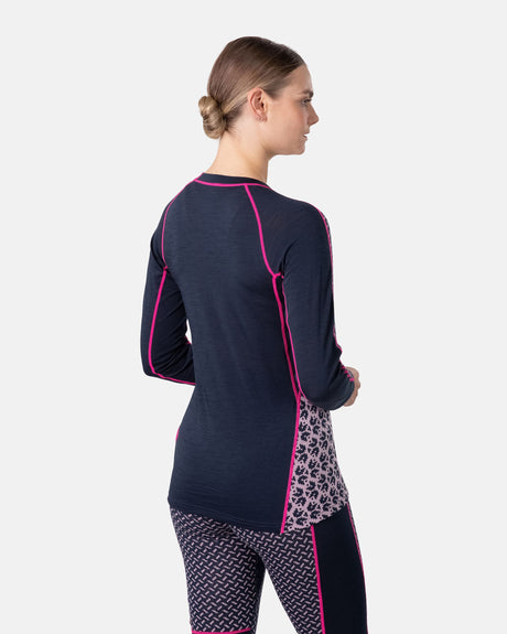 Kari Traa Lekker Long Sleeve Skiundertøj Sæt - Royal -