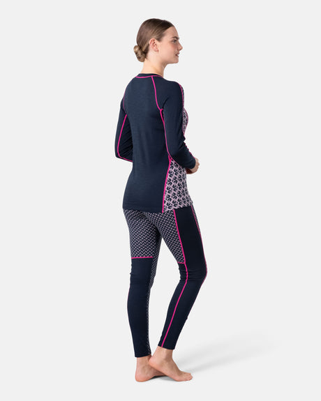 Kari Traa Lekker Long Sleeve Skiundertøj Sæt - Royal -