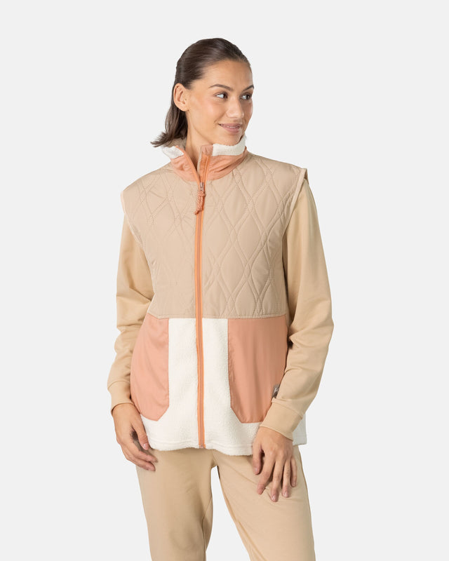 Kari Traa Rothe Quilted Vest Dame - Oat Beige - Oat Beige