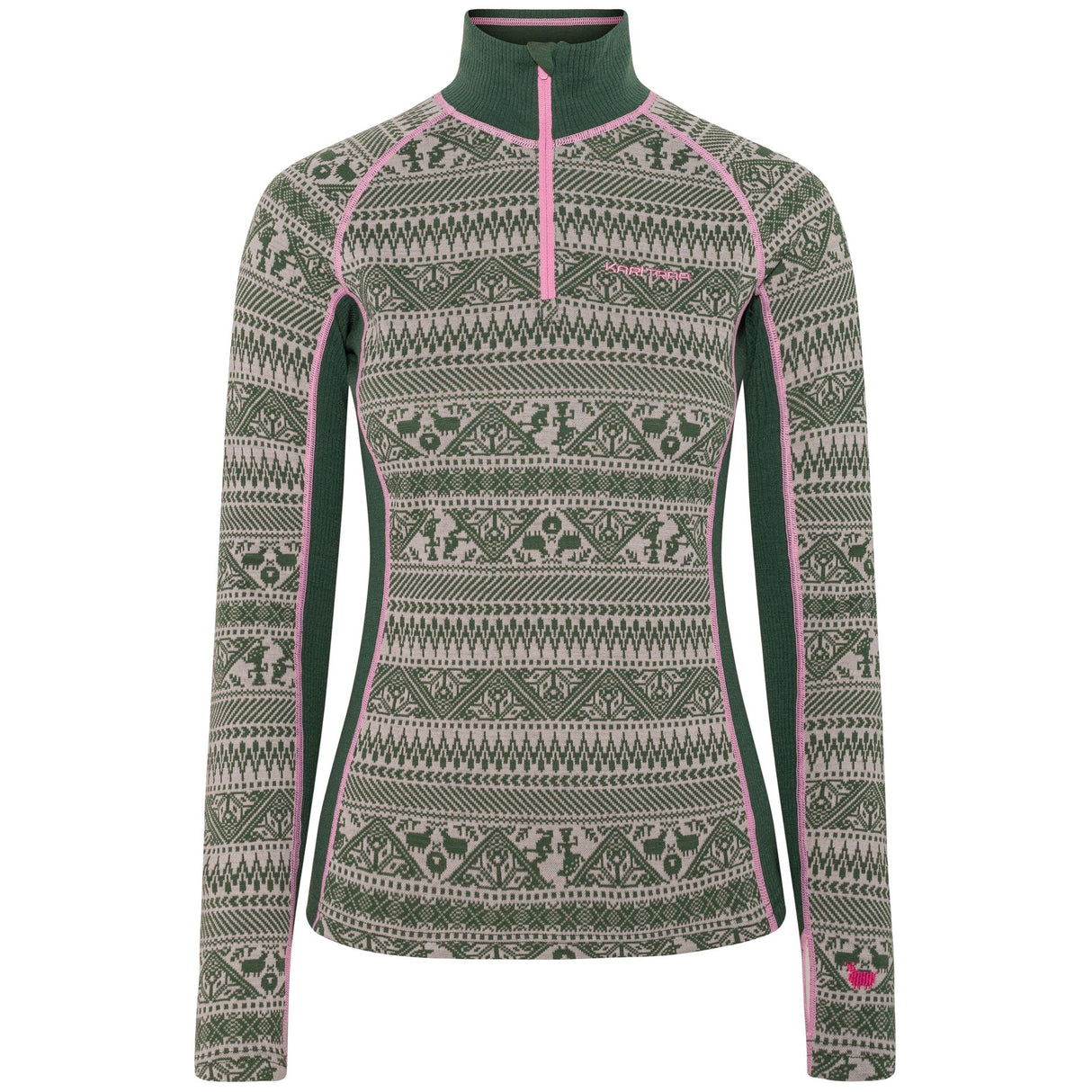 Kari Traa Tale Half Zip Skiundertøj Sæt Dame - Thyme Green -