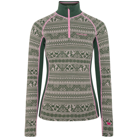 Kari Traa Tale Half Zip Skiundertøj Sæt Dame - Thyme Green -