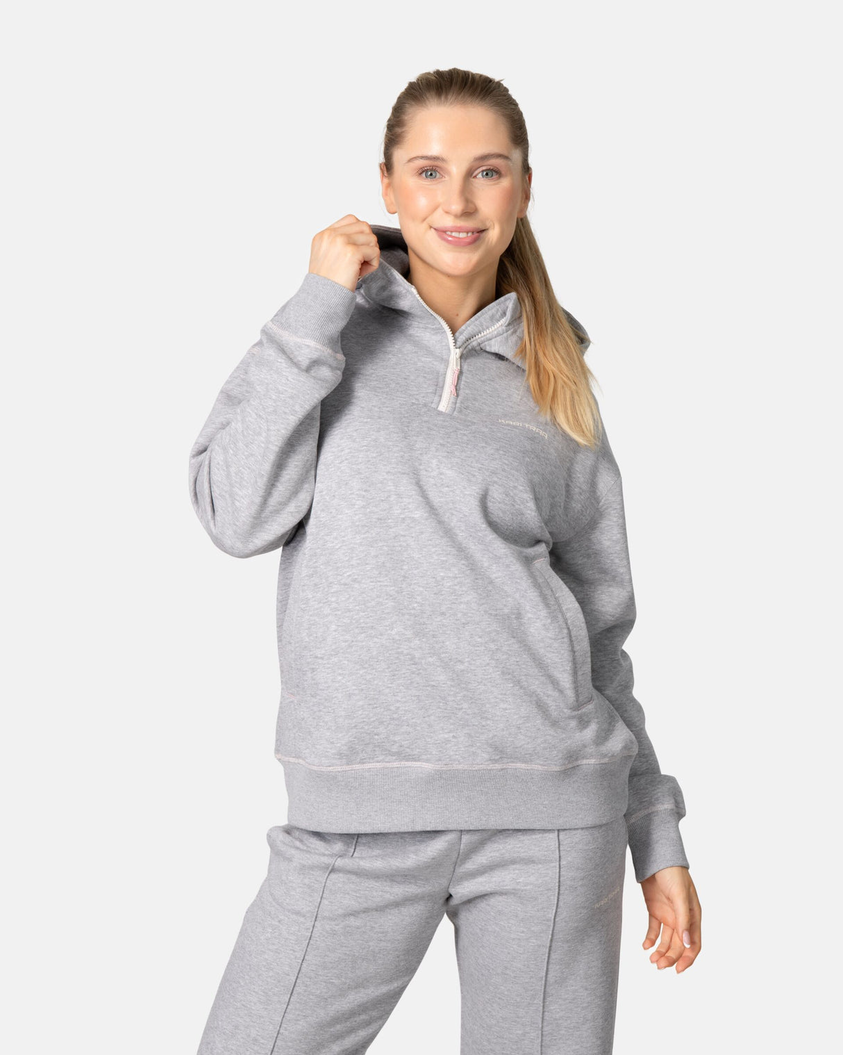 Kari Traa Synne Hood Dame - Light Grey Melange - Peaco