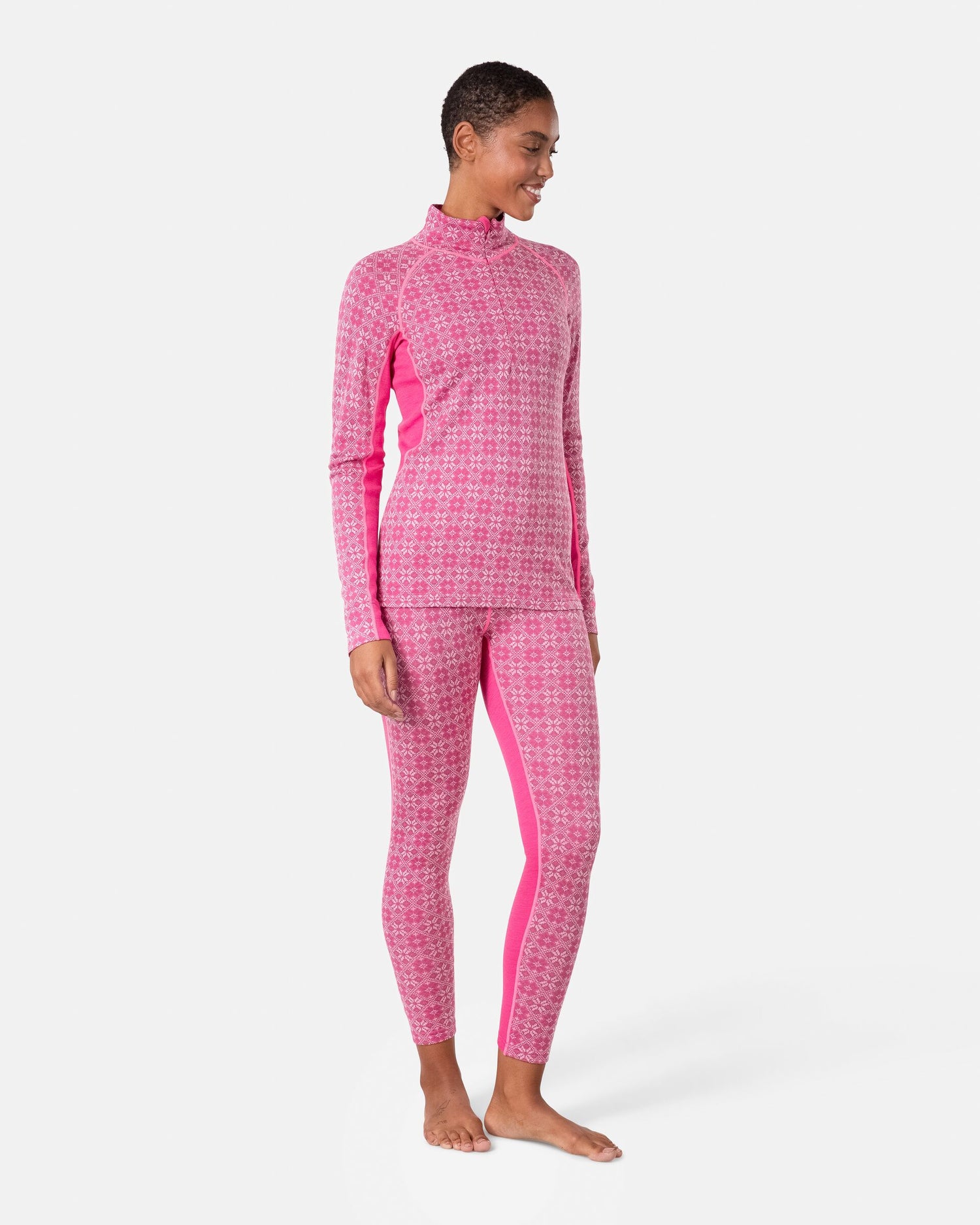 Kari Traa Rose Light Half Zip Skiundertrøje Dame - Berry Pink -
