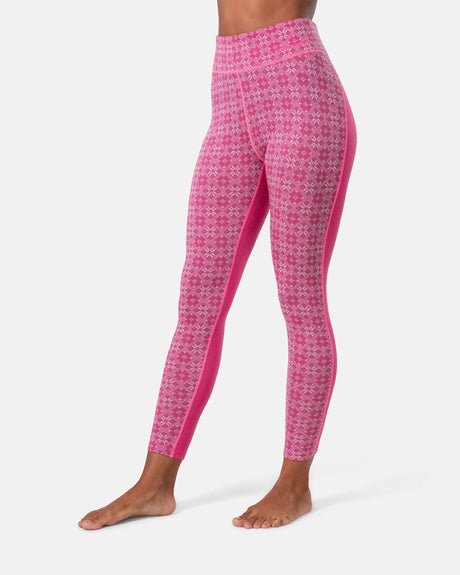 Kari Traa Rose Light Long Sleeve Skiundertøj Sæt Dame - Berry Pink -