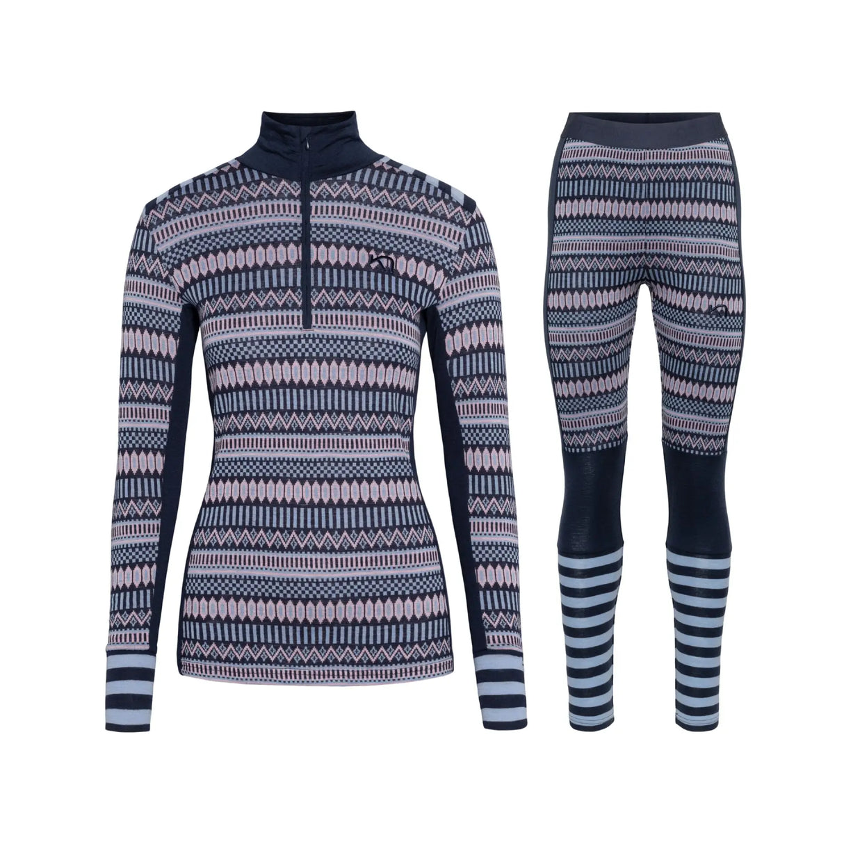 Kari Traa Åkle Half Zip Skiundertøj Sæt & Skisokker - Royal -