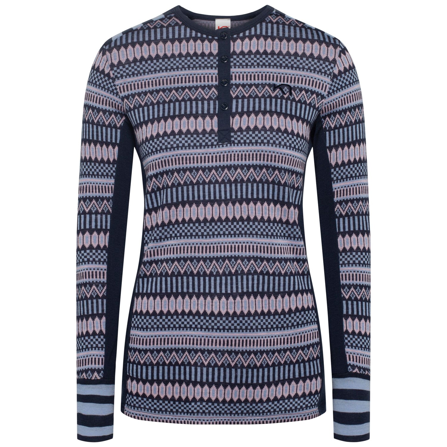 Kari Traa Åkle Long Sleeve High Waist Skiundertøj Sæt Dame - Royal -