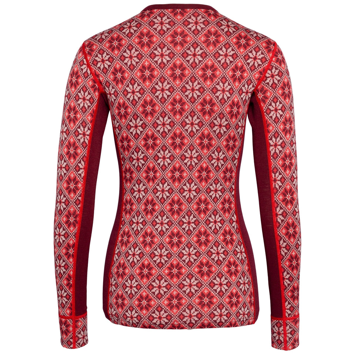 Kari Traa Rose Long Sleeve High Waist Skiundertøj Sæt Dame - Rouge Red -