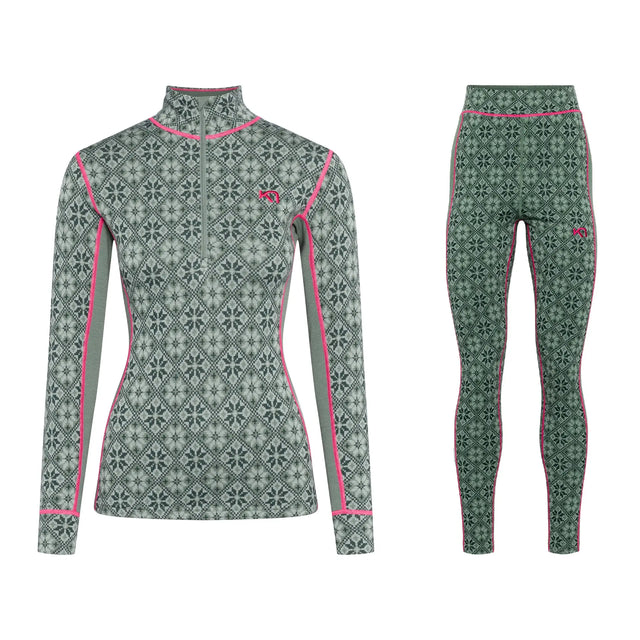 Kari Traa Rose Half Zip High Waist Skiundertøj Sæt Dame - Sag - XXL