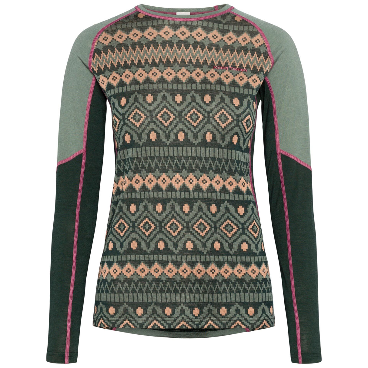 Kari Traa Malia Long Sleeve Skiundertrøje Dame - Murk Green -