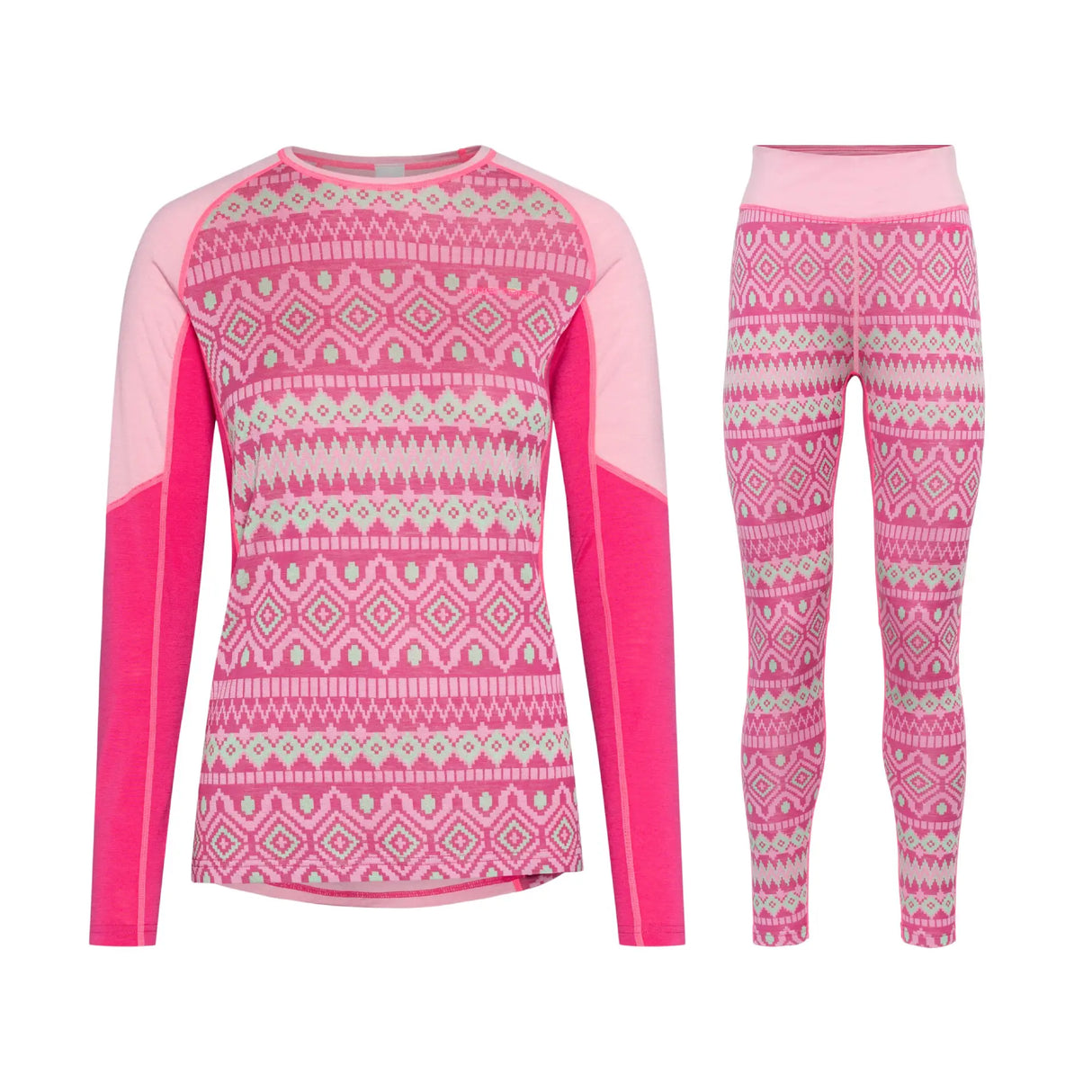 Kari Traa Malia Long Sleeve Skiundertøj Sæt Dame - Prism Pink - XXL