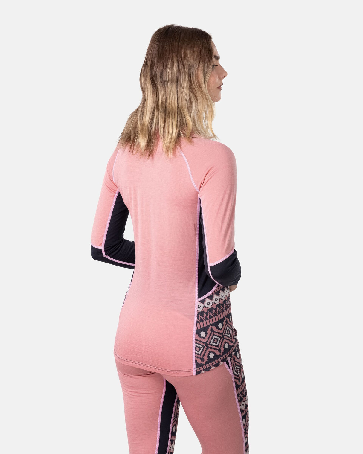 Kari Traa Malia Half Zip Skiundertrøje Dame - Pastel Dusty Pink -