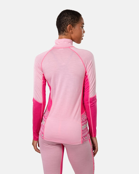 Kari Traa Malia Half-Zip Skiundertøj Sæt Dame - Prism Pink -