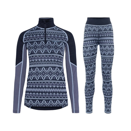 Kari Traa Malia Half-Zip Skiundertøj Sæt Dame - Royal - XXL