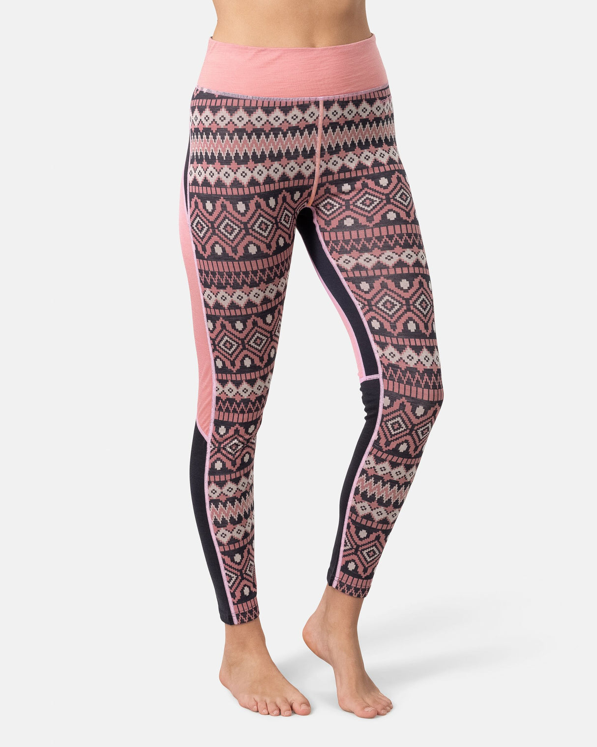 Kari Traa Malia Half-Zip Skiundertøj Sæt Dame - Pastel Dusty Pink -