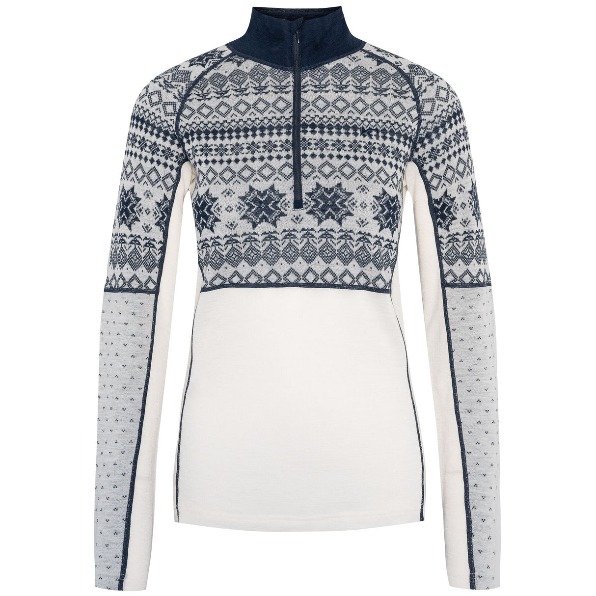 Kari Traa Vilma Half Zip High Waist Skiundertøj Sæt Dame - Natural White / Royal