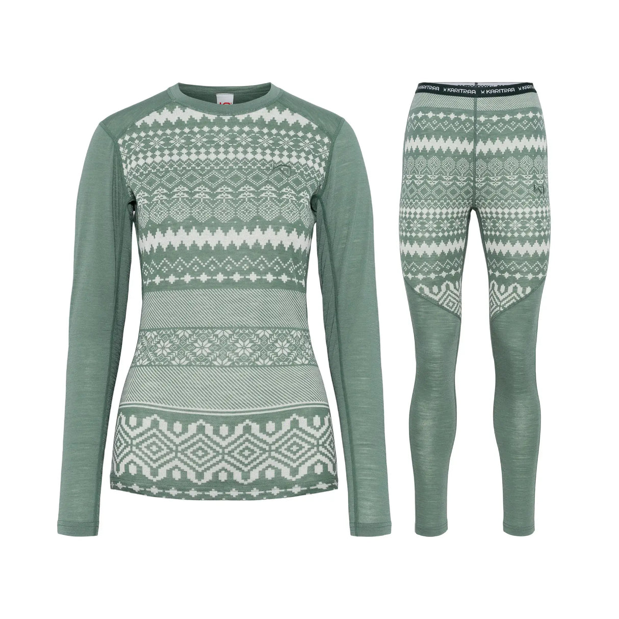 Kari Traa Live Skiundertøj Sæt Dame - Murk Green - XL
