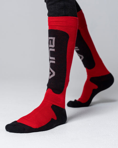 Bula Brand Ski Sock Skisokker - Red -