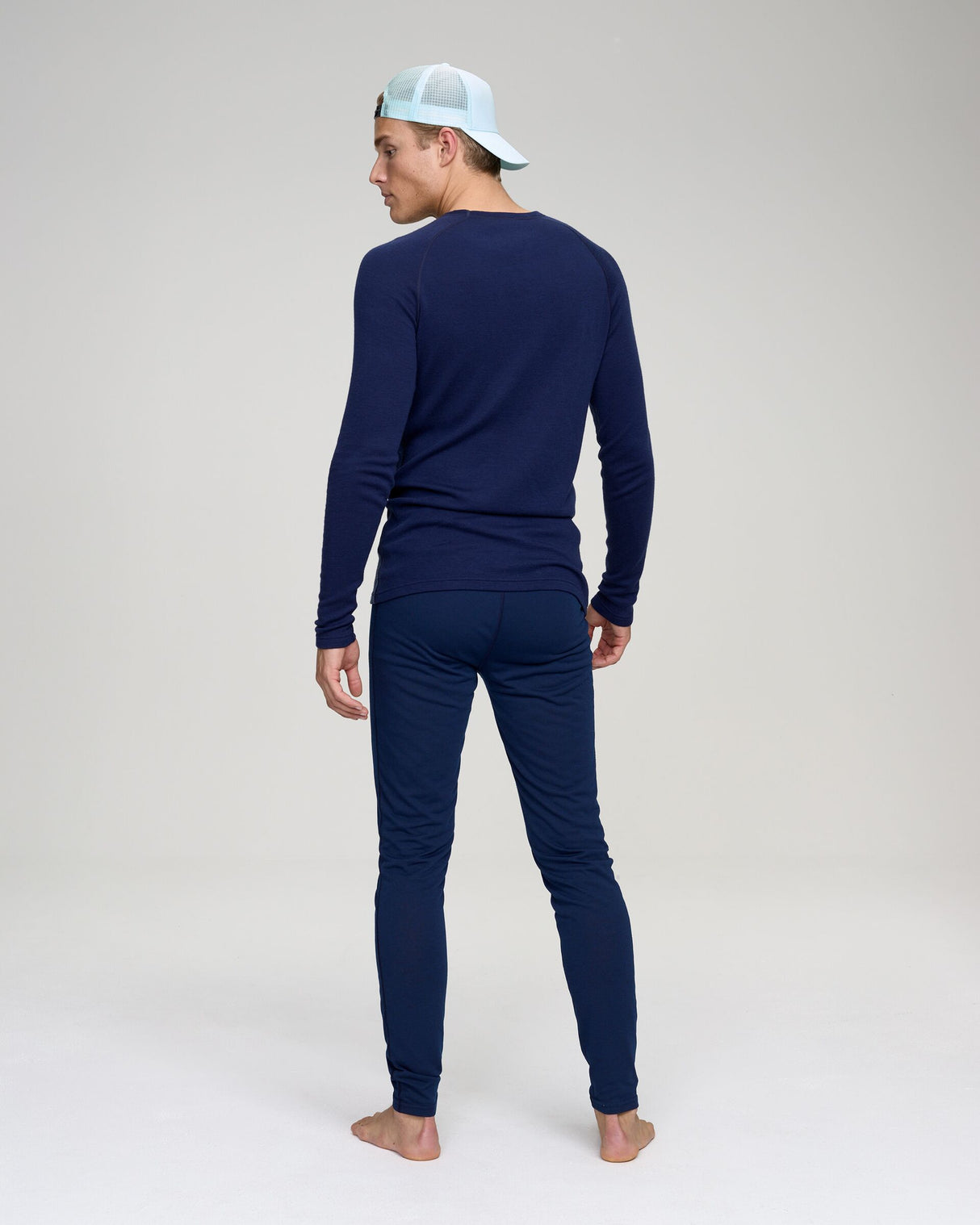 Bula Geo Merino Wool Crew Skiundertrøje Herre - Navy -