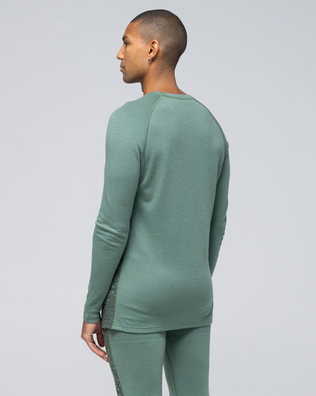 Bula Geo Merino Wool Crew Skiundertrøje Herre - Ivy -