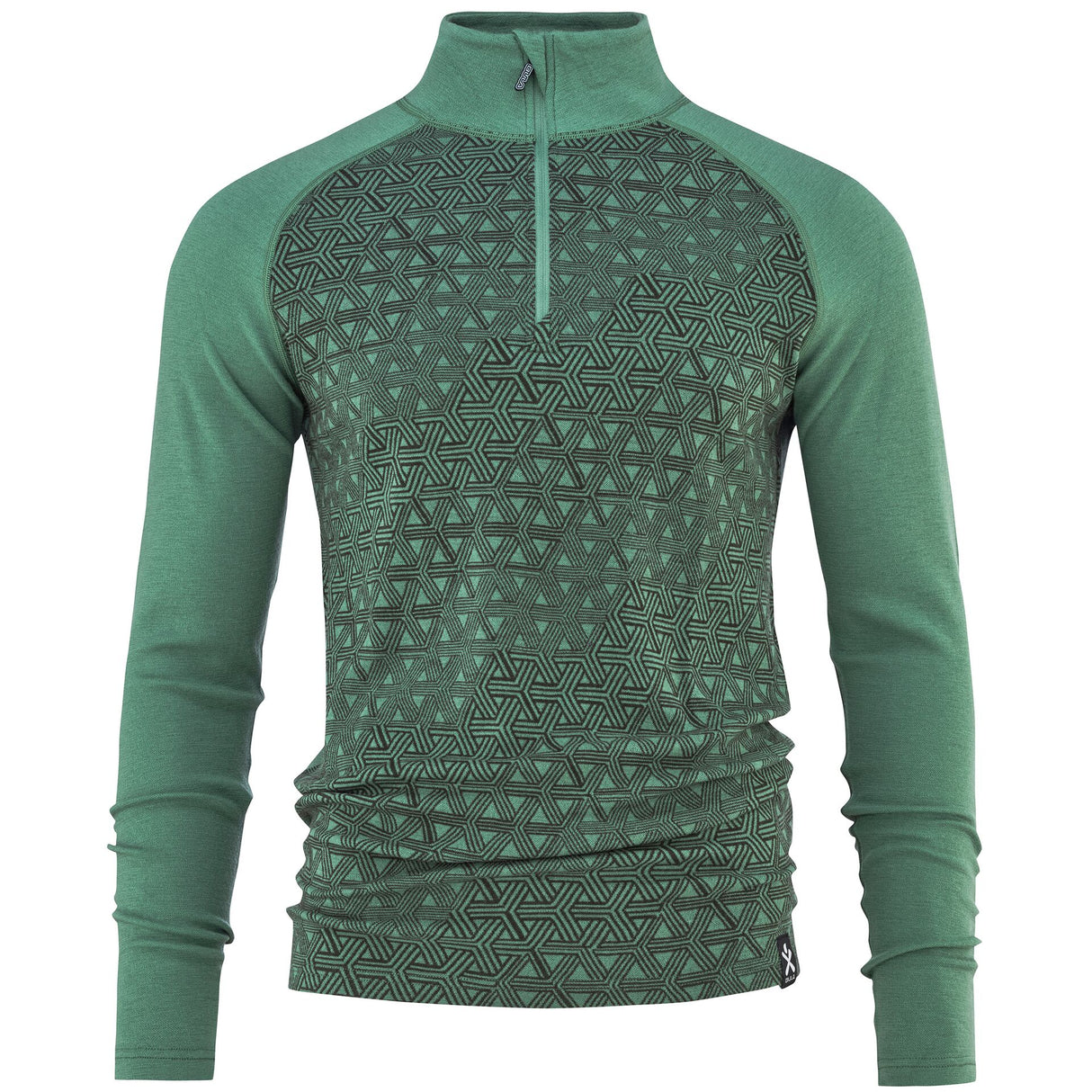 Bula Geo Merino Wool Half Zip Skiundertrøje Herre - Ivy -